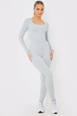 Long Sleeve Scoop Neck Unitard