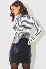 Leather Look Mini Skirt