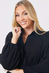 Ruffle Hem Mini Shirt Dress