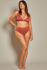 Contour Rib High Leg High Waisted Bikini Bottoms