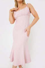 Gathered Bust Midi Dress