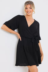 Tie Detail Wrap Mini Dress
