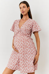 Maternity Floral Print Skater Dress