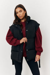 Tie Waist Puffer Gilet