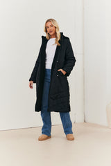 Recycled Reversible Longline Borg Puffer Coat