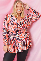 Wrap Front Smock Top