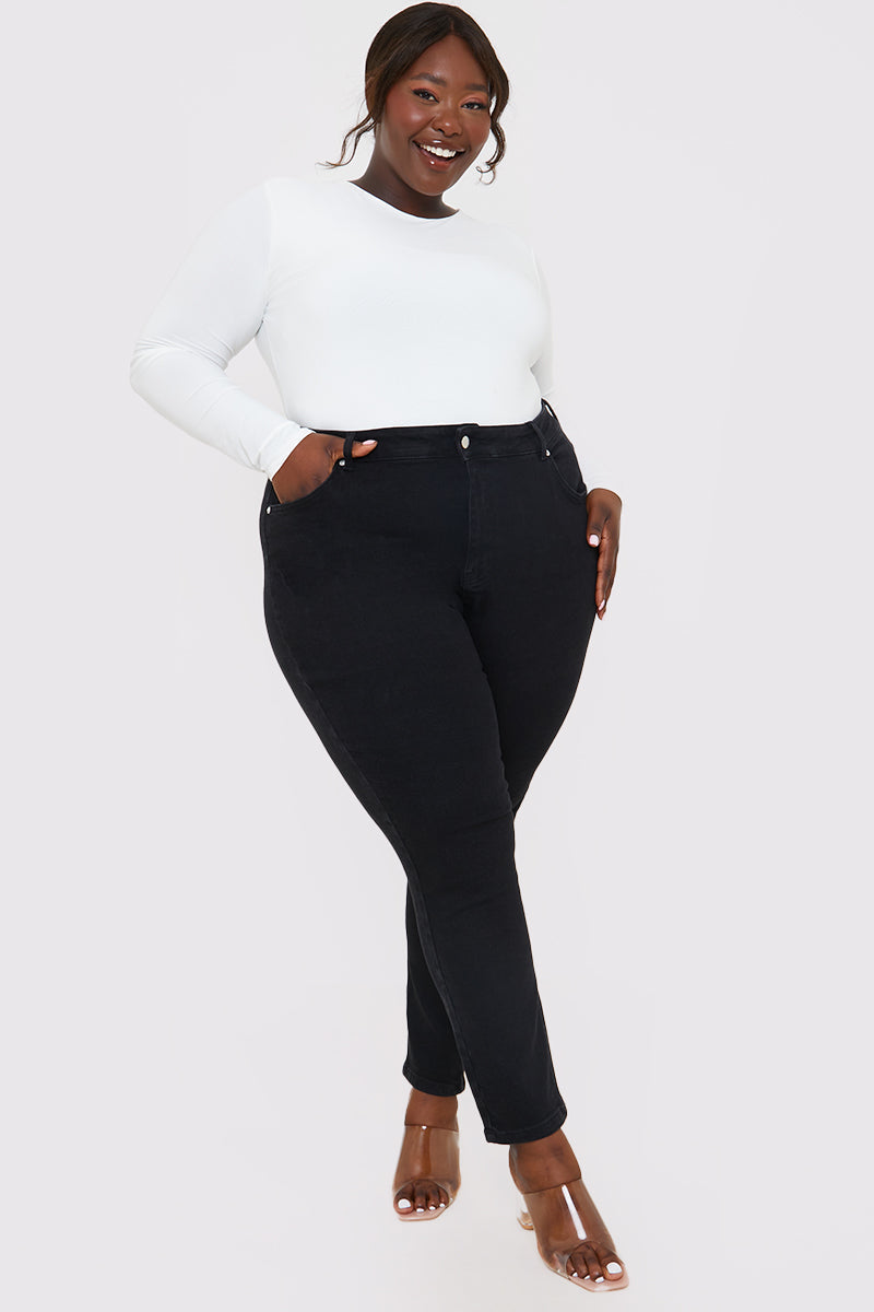 Stretch High Waisted Skinny Jeans