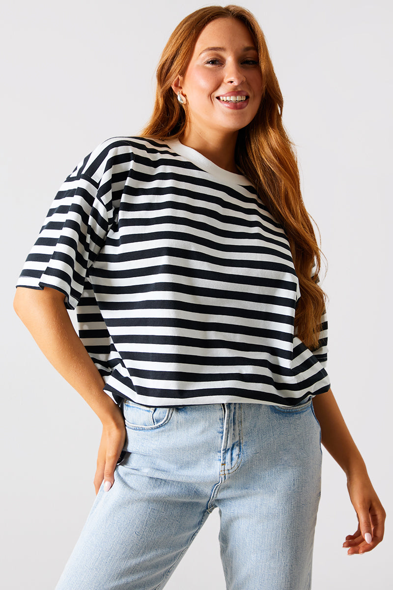 Longline Striped T-Shirt