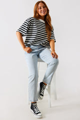 Longline Striped T-Shirt