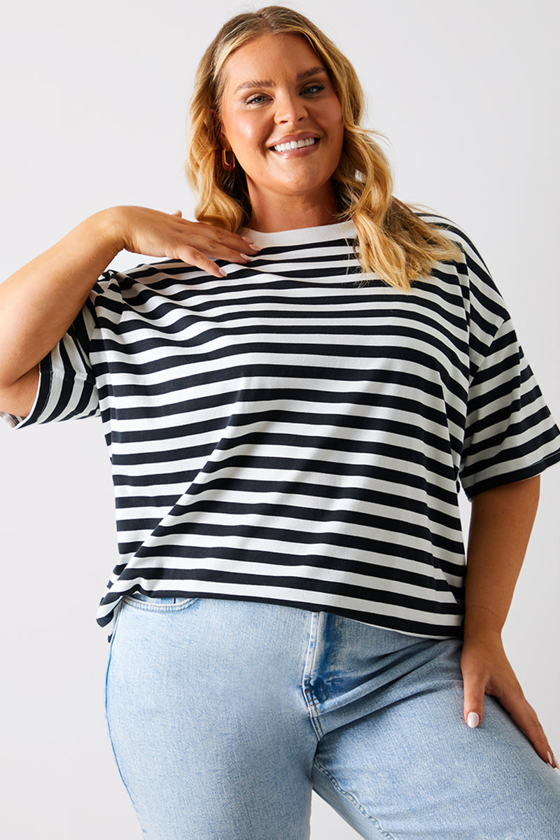 Longline Striped T-Shirt