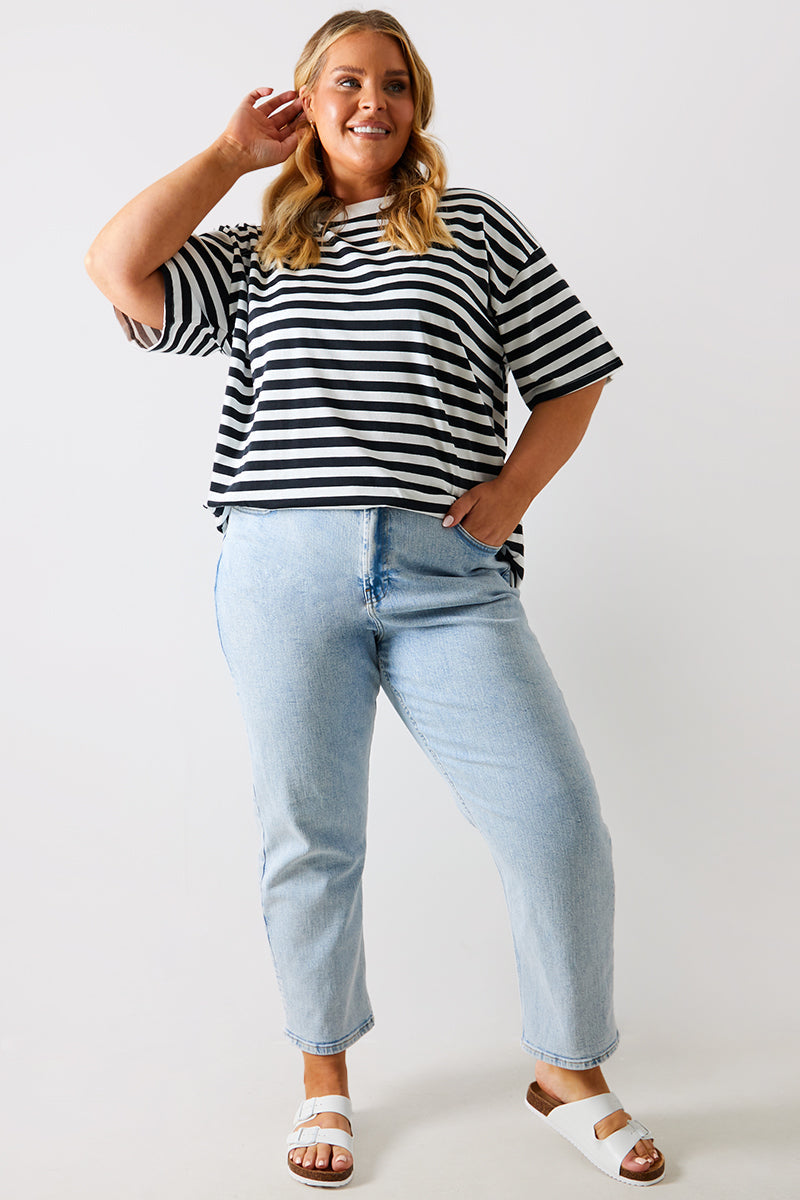 Longline Striped T-Shirt