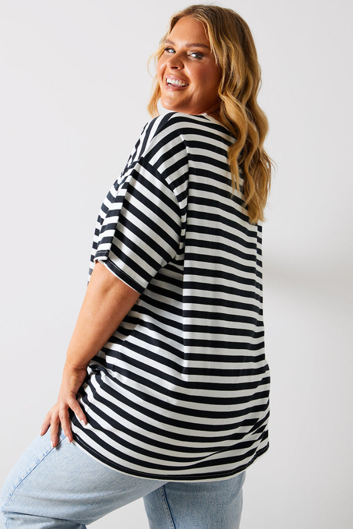 Longline Striped T-Shirt