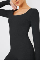 Long Sleeve Scoop Neck Unitard