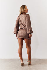 Matte Sequin Mini Skirt