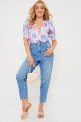 Lightwash Denim Paperbag Jeans