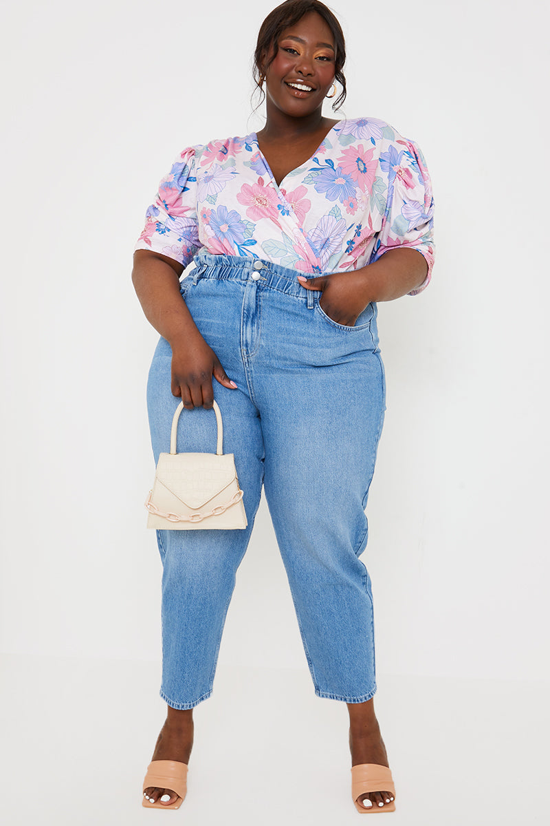 Lightwash Denim Paperbag Jeans