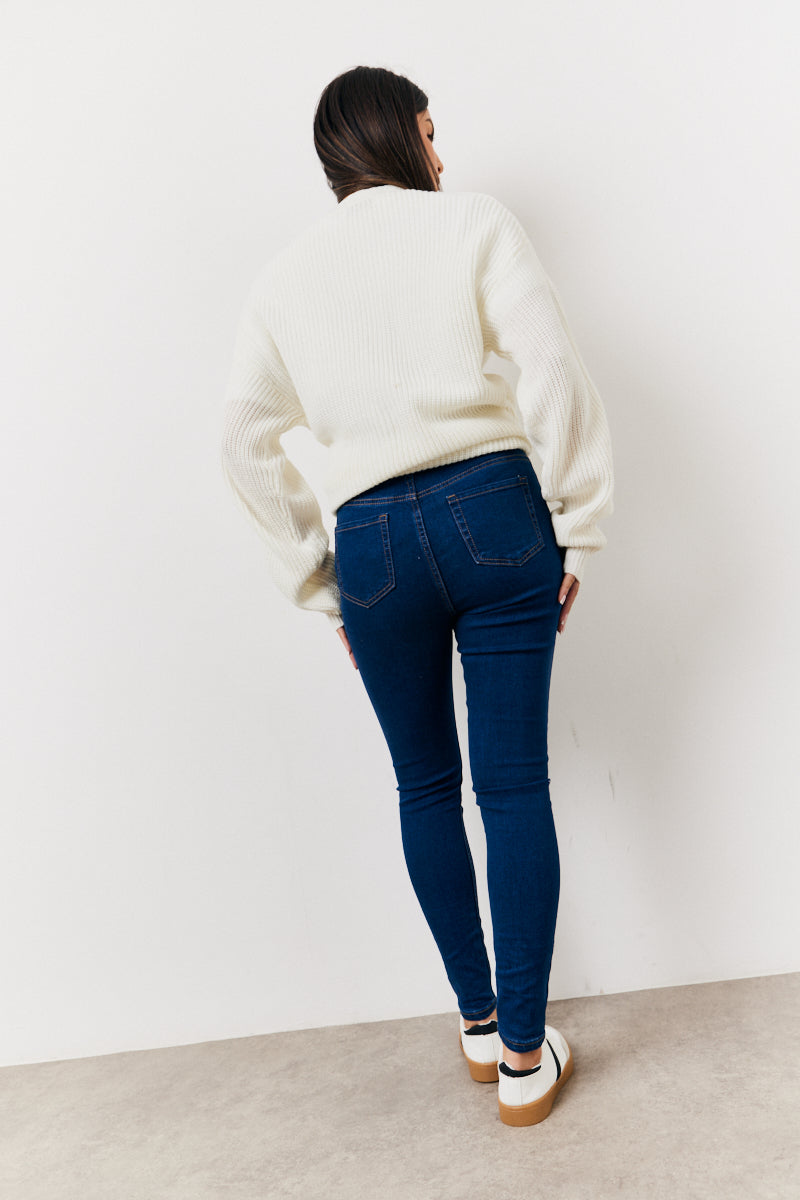 Indigo Adjustable Skinny Jeans
