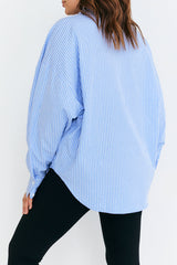 Stripe Oversized Poplin Shirt