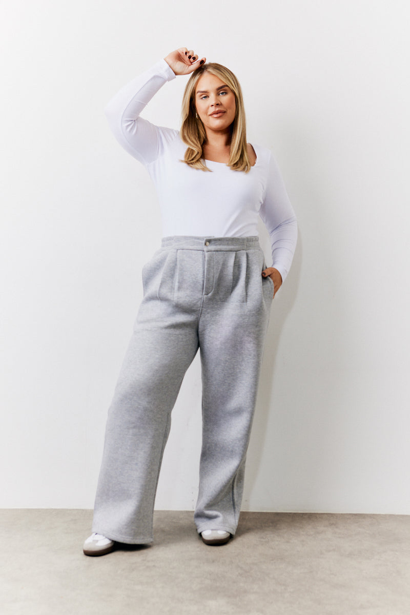 Grey Straight Leg Jogger