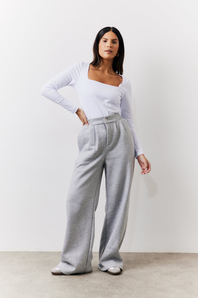 Grey Straight Leg Jogger
