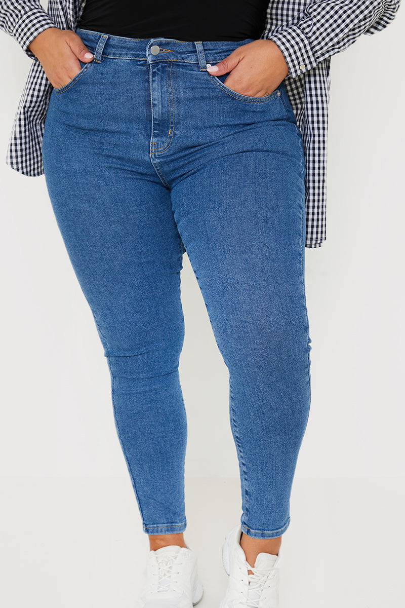 High Waisted Stretch Skinny Jeans