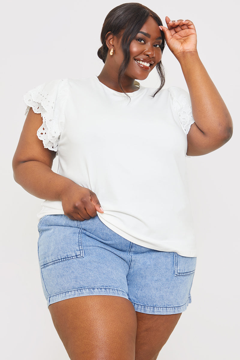 Paper Bag Denim Short