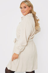 Stone Corduroy Shirt Dress