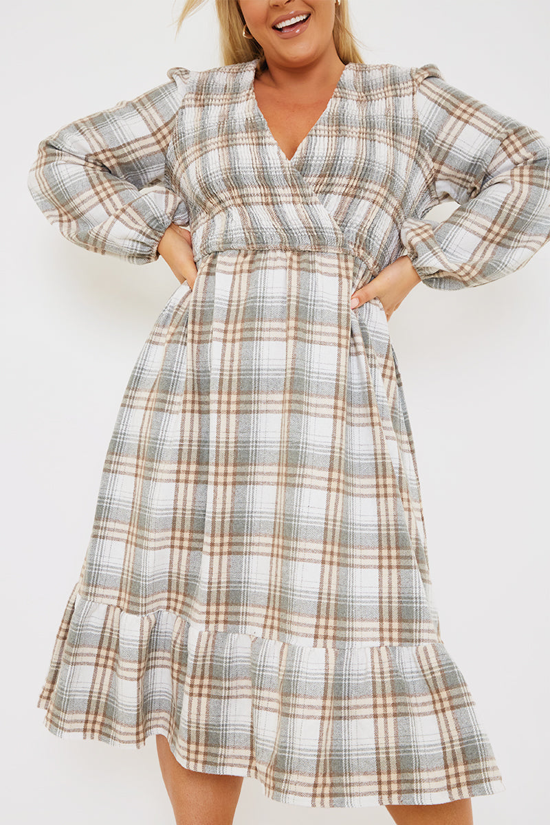 Wrap Front Midi Dress