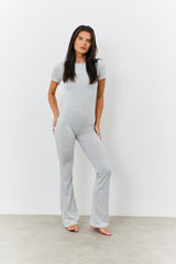 Sculpting Short Sleeve Wide Leg Jumpsuit