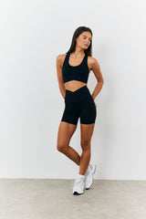 Soft Touch Cross Over Band Detail Medium Support Sports Bra