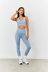 Soft Touch Cross over Band Detail Medium Support Sports Bra