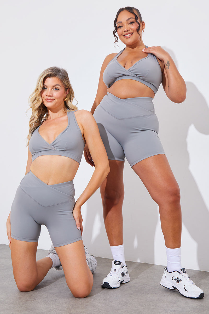Soft Touch Cross Over Waist Cycling Shorts