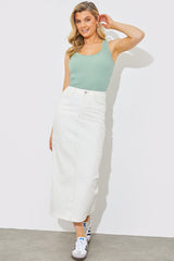 Rib Knit Scoop Neck Top