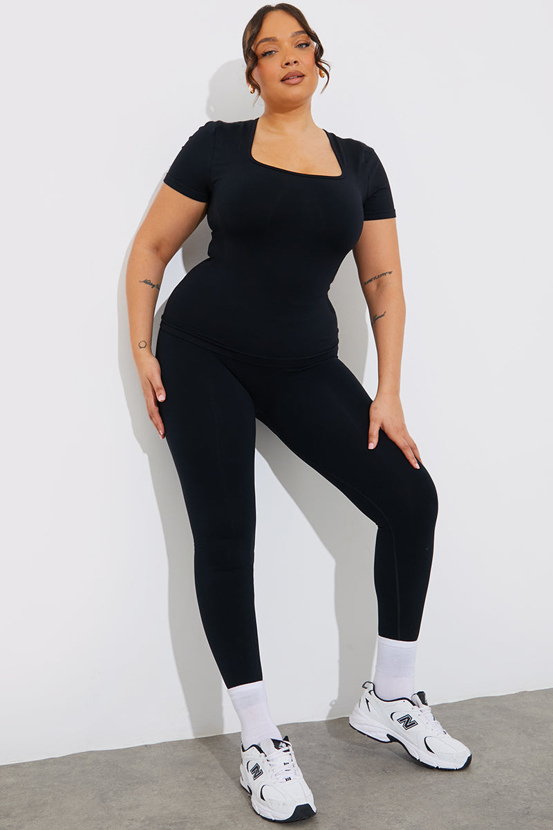 Seamless Square Neck Snatched Shapewear Top