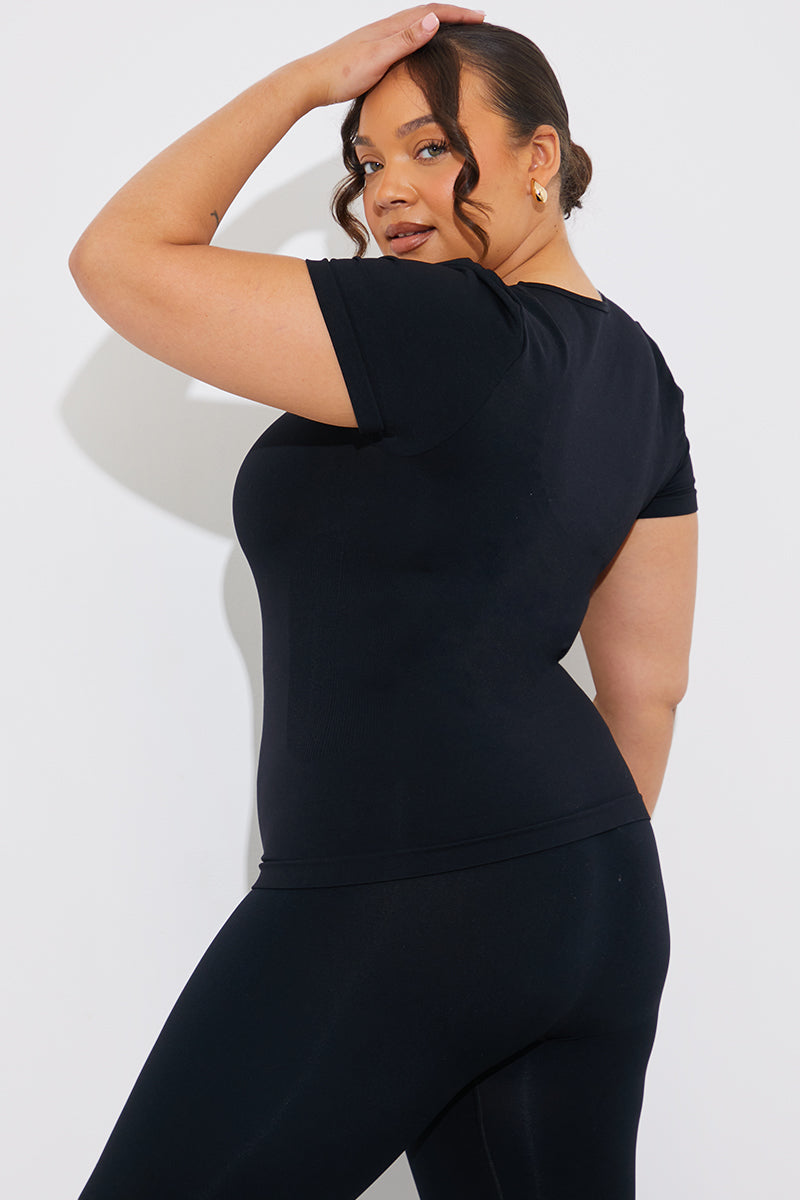 Seamless Square Neck Snatched Shapewear Top
