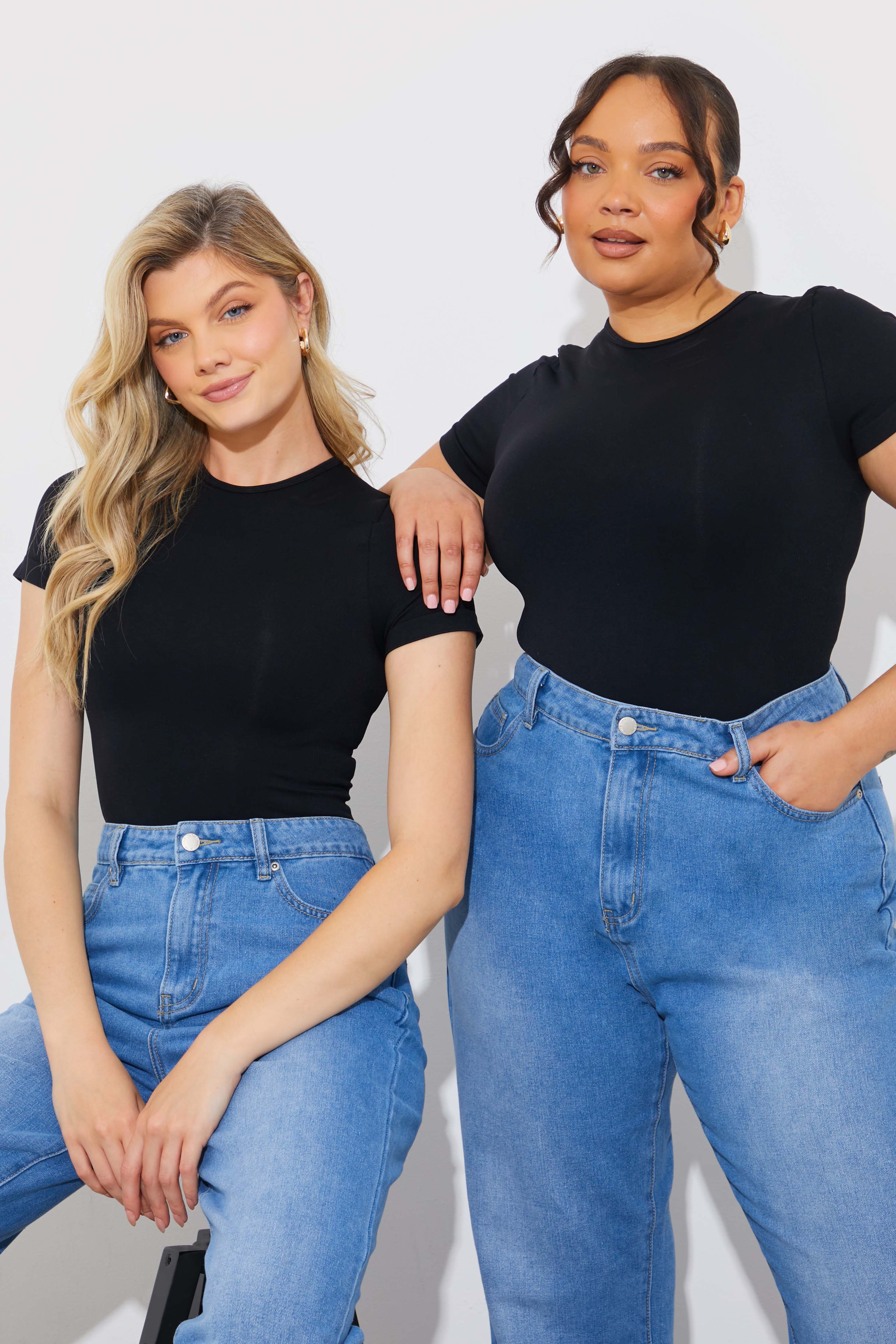 Seamless Crew Neck Snatched Shapewear Bodysuit