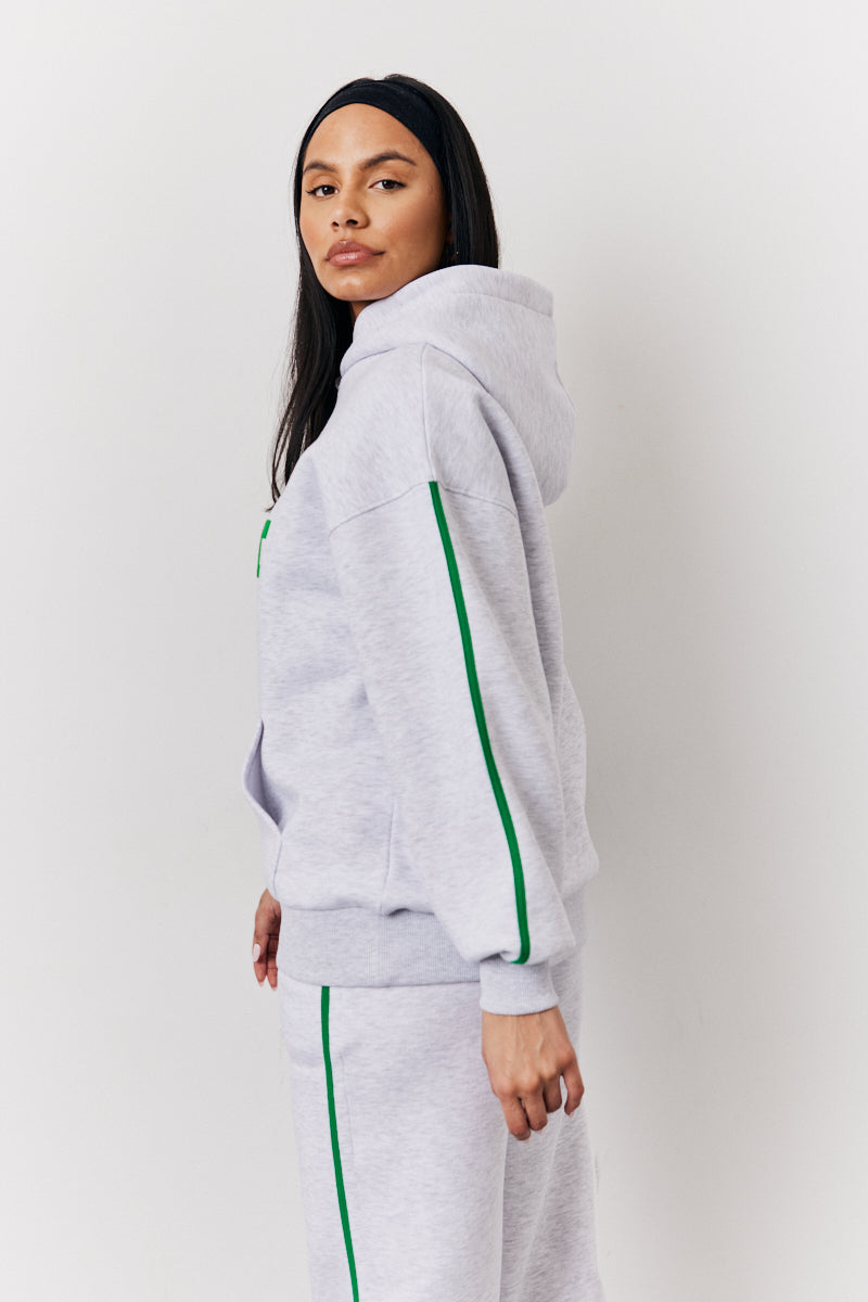 Grey Marl Fits Sport Bubble Print Co-Ord Hoodie