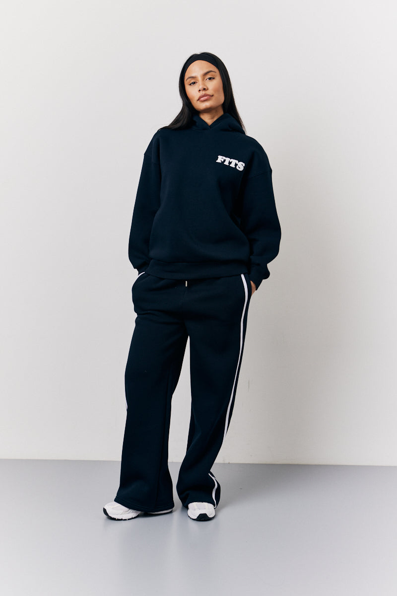 Navy Fits Bubble Print Co-Ord Hoodie