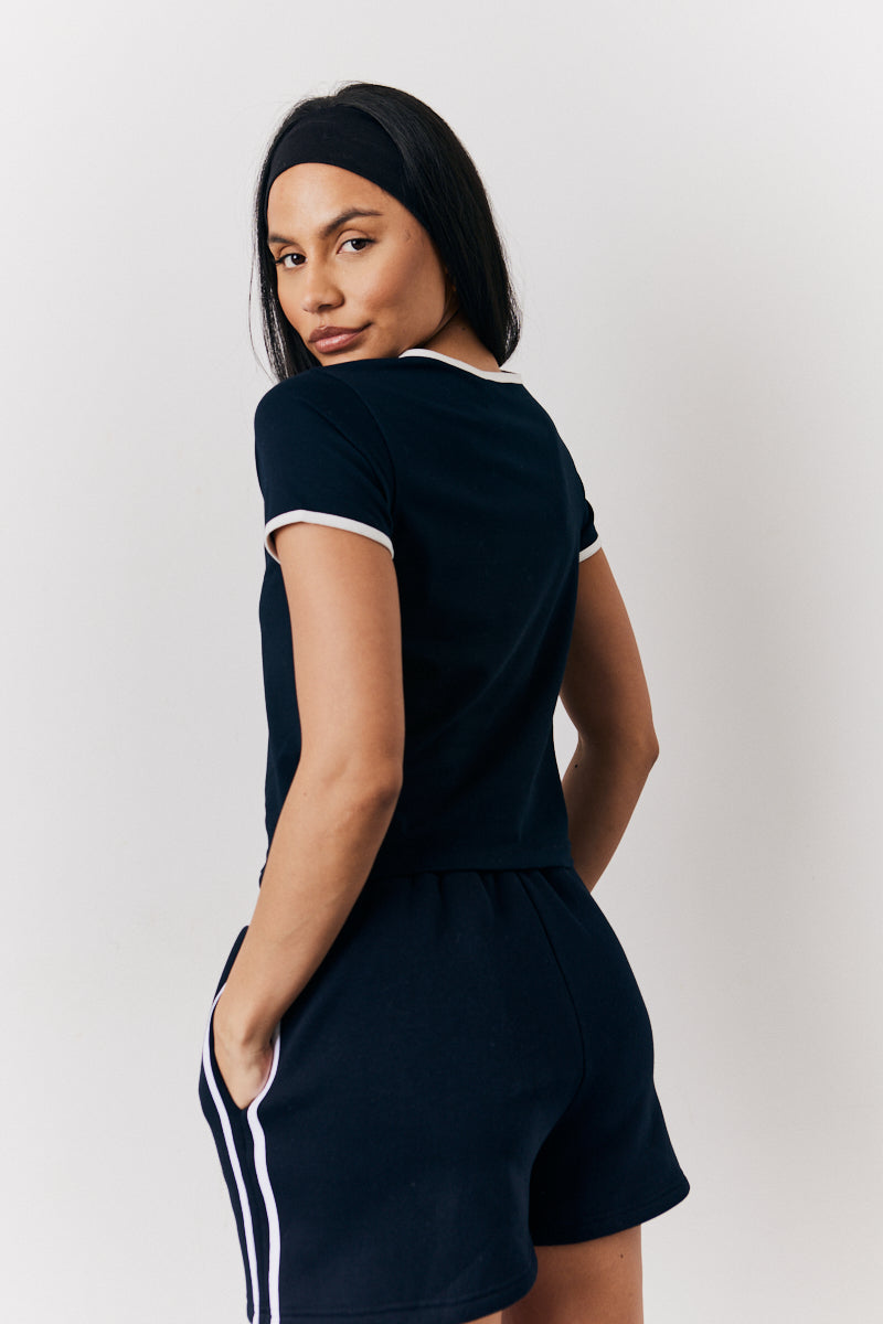 Navy Fits 90's Crew Neck T-Shirt