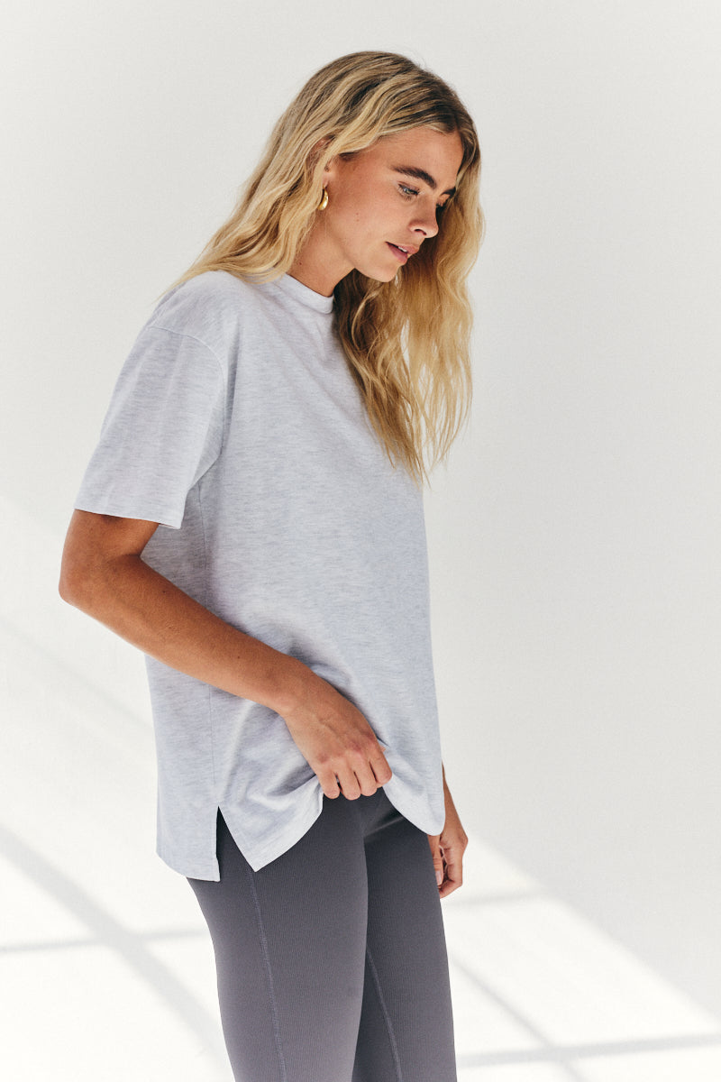 Oversized Boyfriend Embroidered Sleeve T-Shirt