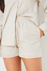 Striped Elasticated Waist Shorts