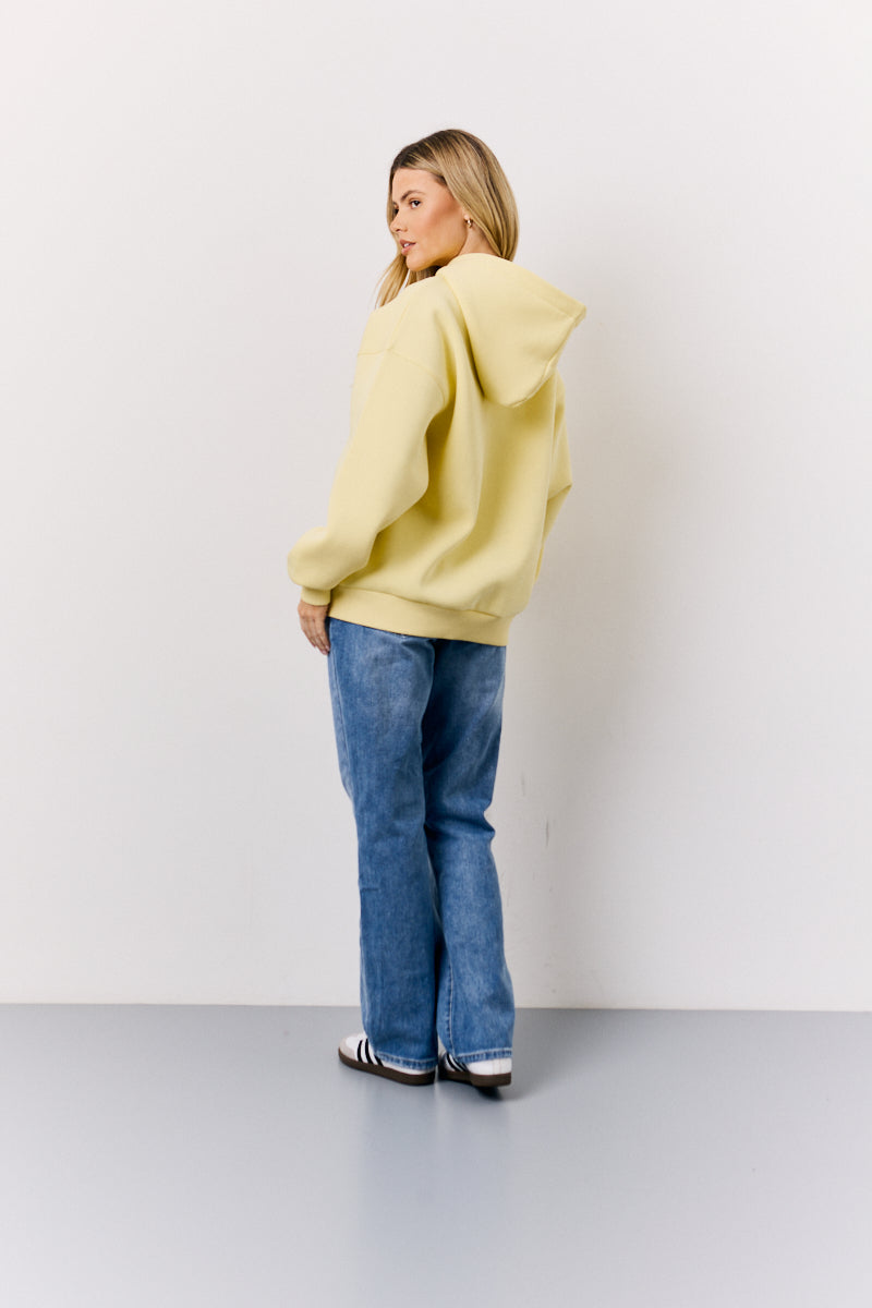 Yellow Graphic Oversized Hoodie