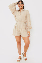 Textured Dobby Detail Co-Ord Shirt