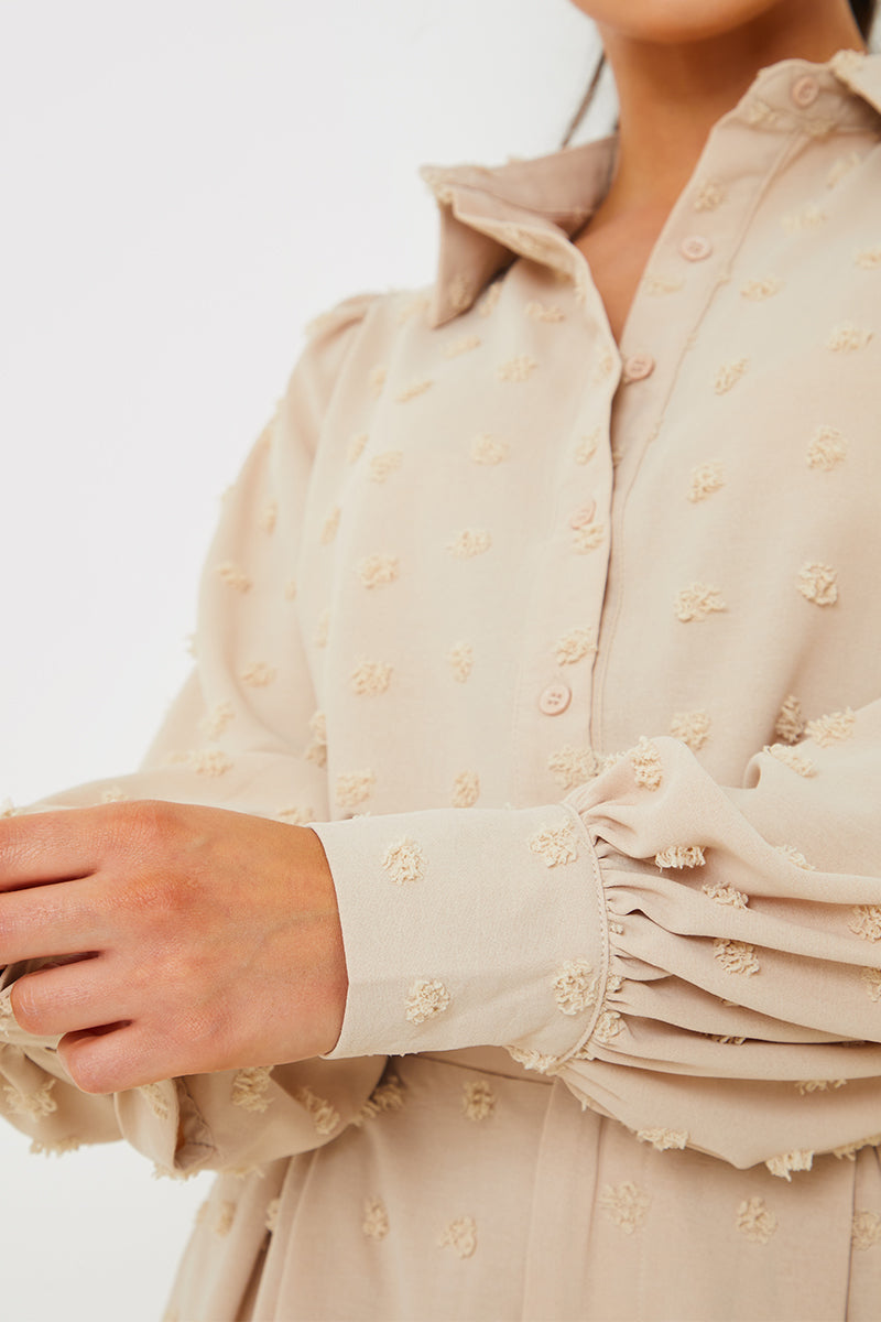Textured Dobby Detail Co-Ord Shirt