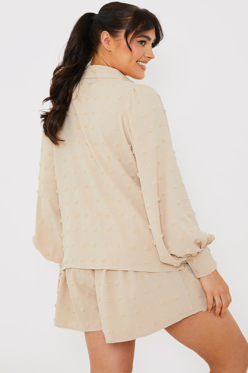 Textured Dobby Detail Co-Ord Shirt