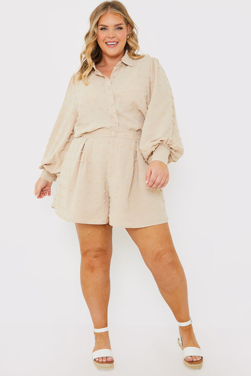 Textured Dobby Detail Co-Ord Shirt