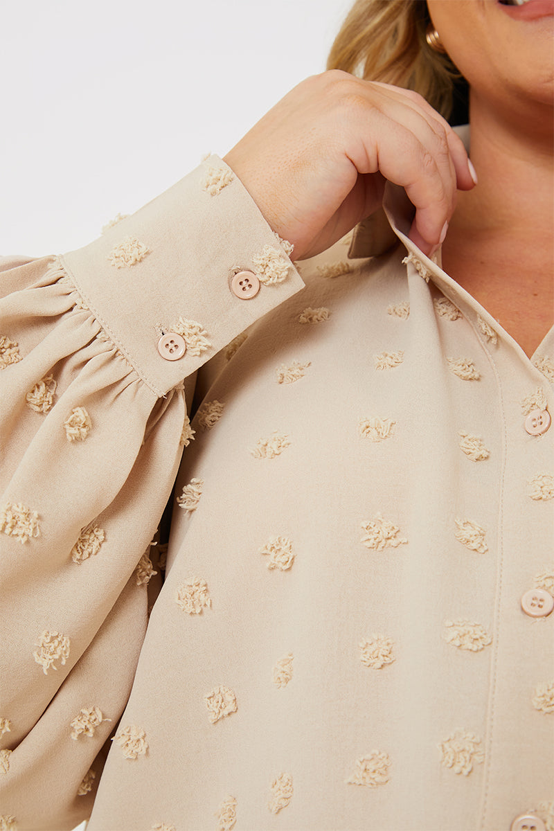 Textured Dobby Detail Co-Ord Shirt