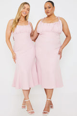 Gathered Bust Midi Dress