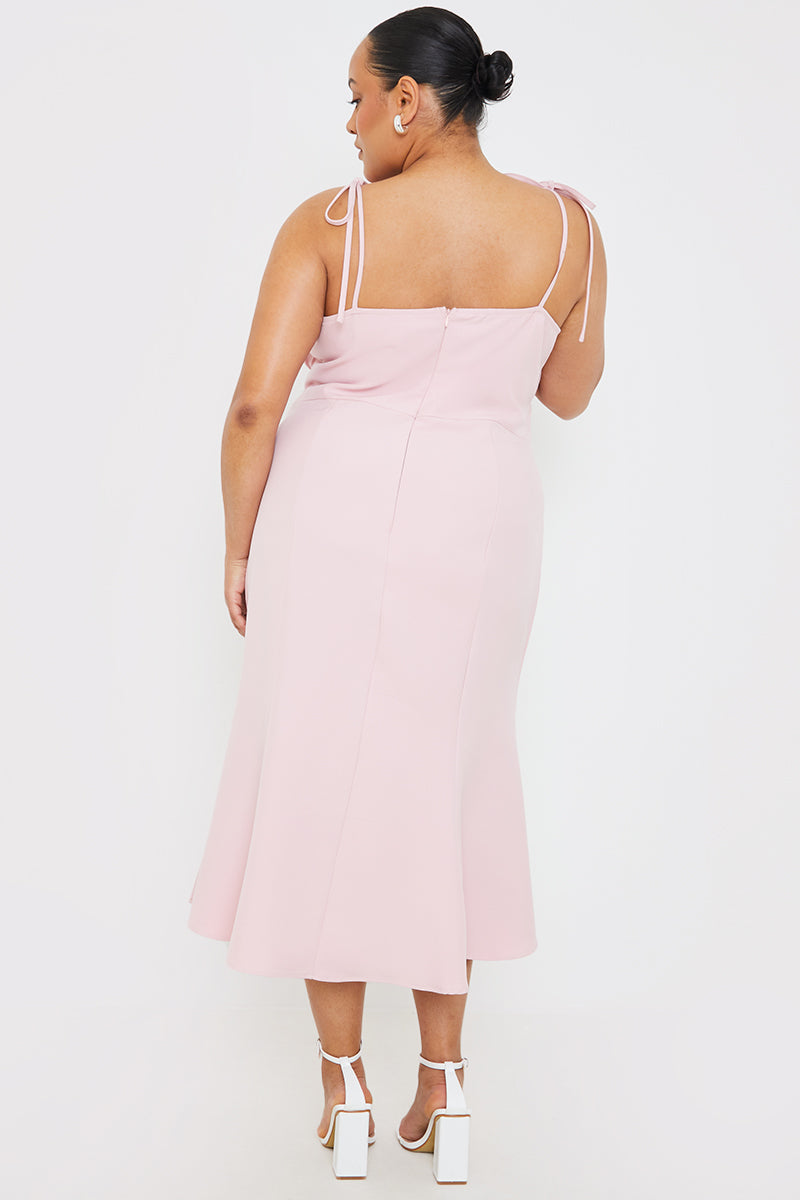Gathered Bust Midi Dress