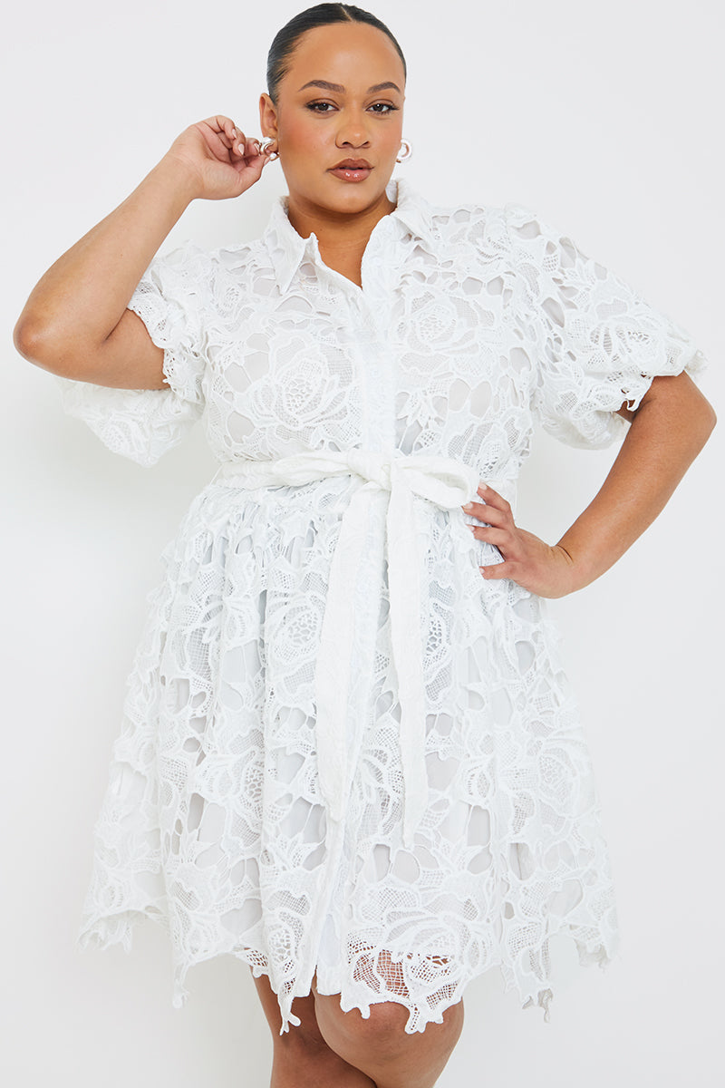 Lace Shirt Dress